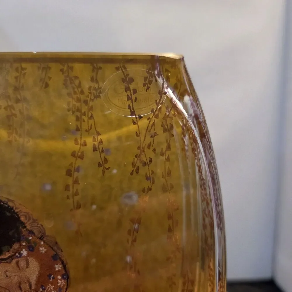 Goebel Artis Orbis Gustav Klimt The Kiss Der Kuss Art Glass Vase 9